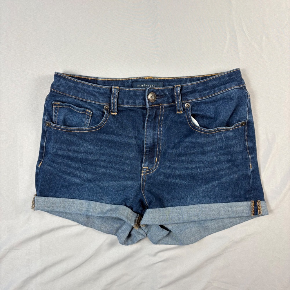Aeropostale Flex Effects Jean Shorts Womens Size 10 High Rise - Picture 2 of 8